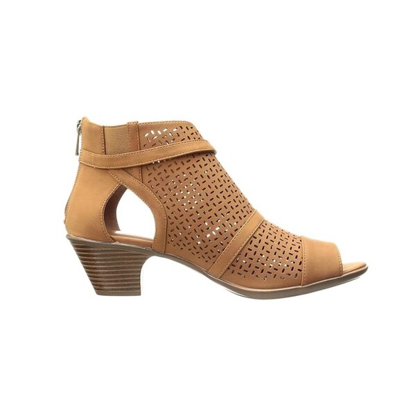 NiB Easy Street Women's Carrigan Heeled Open Toe Boots Tan Size 7 M $85 RY1263 - Picture 2 of 7